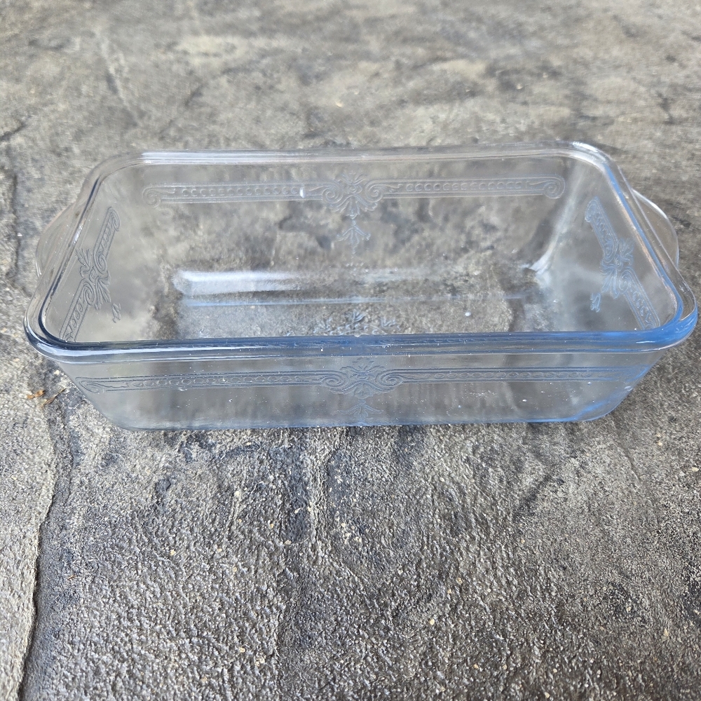 Vintage Fire King Philbe Saphhire Glass Loaf Baking Dish